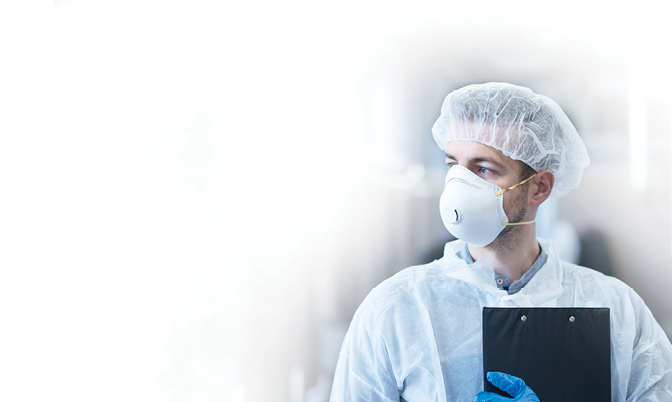 Technologist at work.