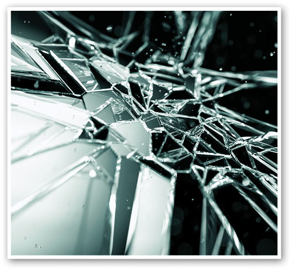 The Breaking Moment Of Glass And Little Pieces Of Frags Spreading Around