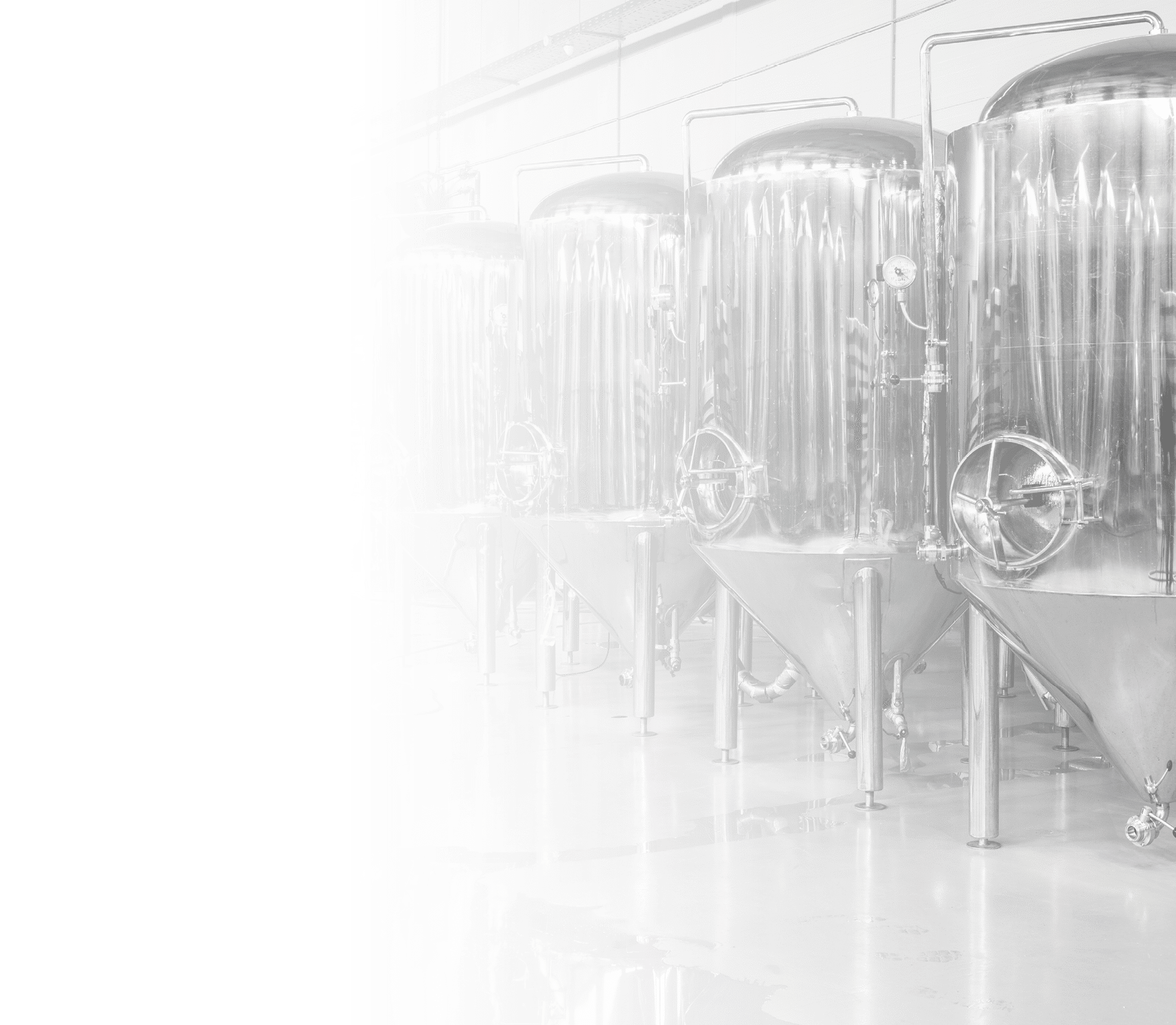Brewery. Modern beer plant with brewering kettles, tubes and tanks made of stainless steel