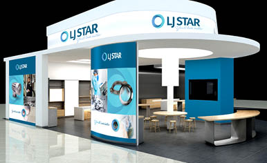 3d render exhibition stand design