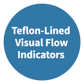 Teflon-Lined Visual Flow Indicators