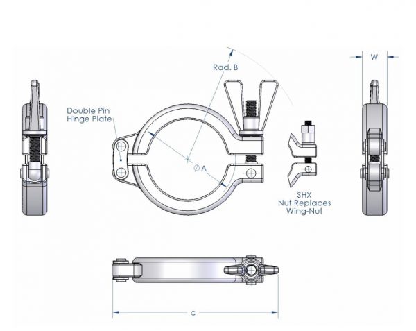 Sanitary Clamp, Series SH Type I